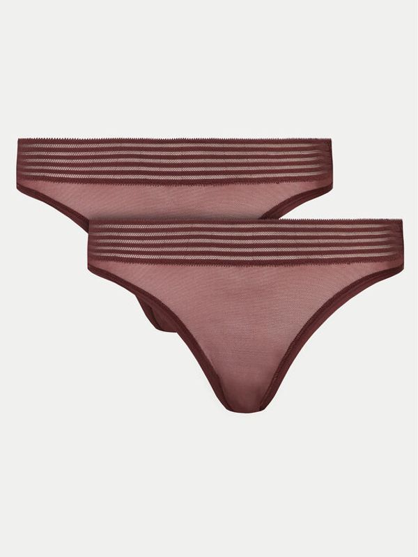 Triumph Triumph Set 2 parov klasičnih spodnjih hlačk Tempting Sheer 10218591 Rjava