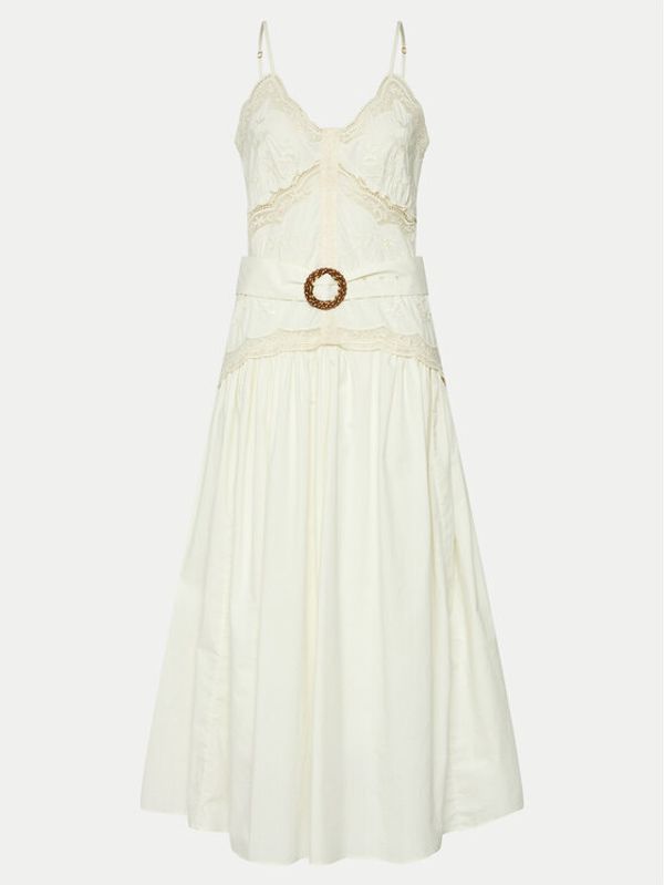 TWINSET TWINSET Poletna obleka 241TT2080 Bela Regular Fit