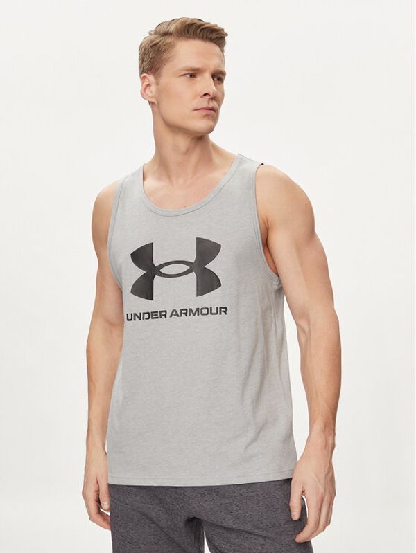 Under Armour Under Armour Majica brez rokavov Ua Sportstyle Logo Tank 1382883-035 Siva Loose Fit