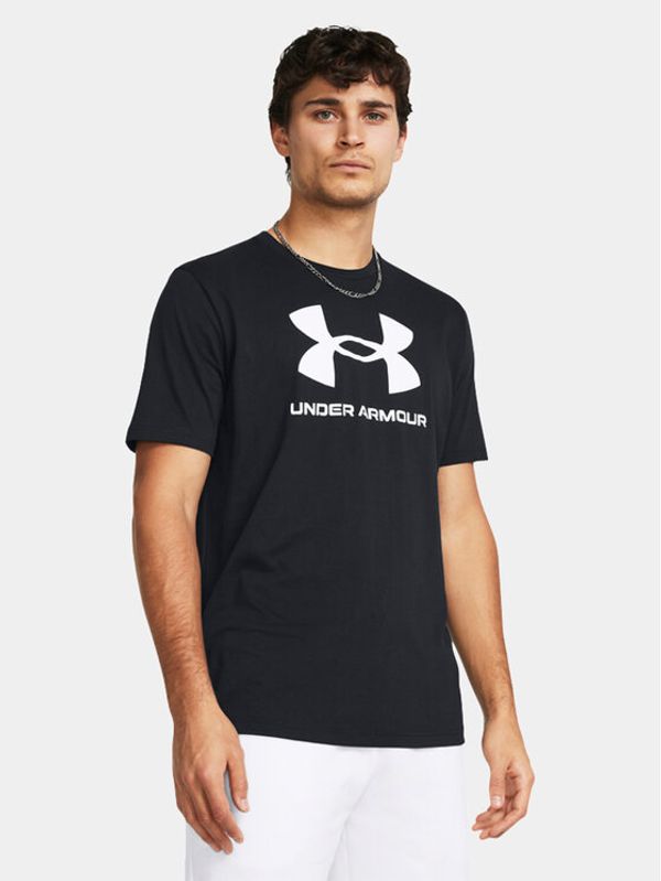 Under Armour Under Armour Majica Ua Sportstyle Logo Update Ss 1382911-001 Črna Loose Fit