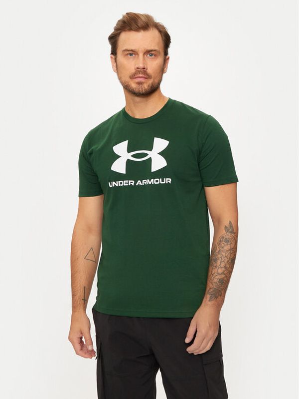 Under Armour Under Armour Majica Ua Sportstyle Logo Update Ss 1382911 Zelena Loose Fit