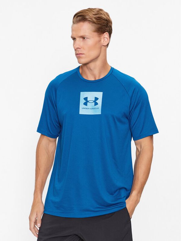 Under Armour Under Armour Majica Ua Tech Prt Fill Ss 1380785 Modra Loose Fit