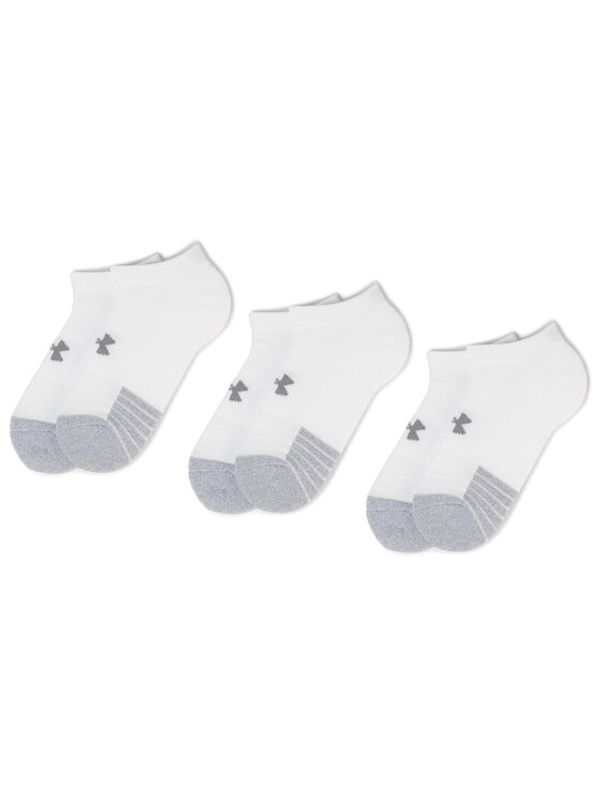 Under Armour Under Armour Set 3 parov unisex nizkih nogavic Heatgear No Show Sock 1346755-100 Bela