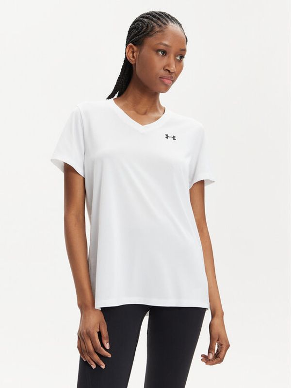 Under Armour Under Armour Športna majica Tech Ssv- Solid 1384229-100 Bela Loose Fit