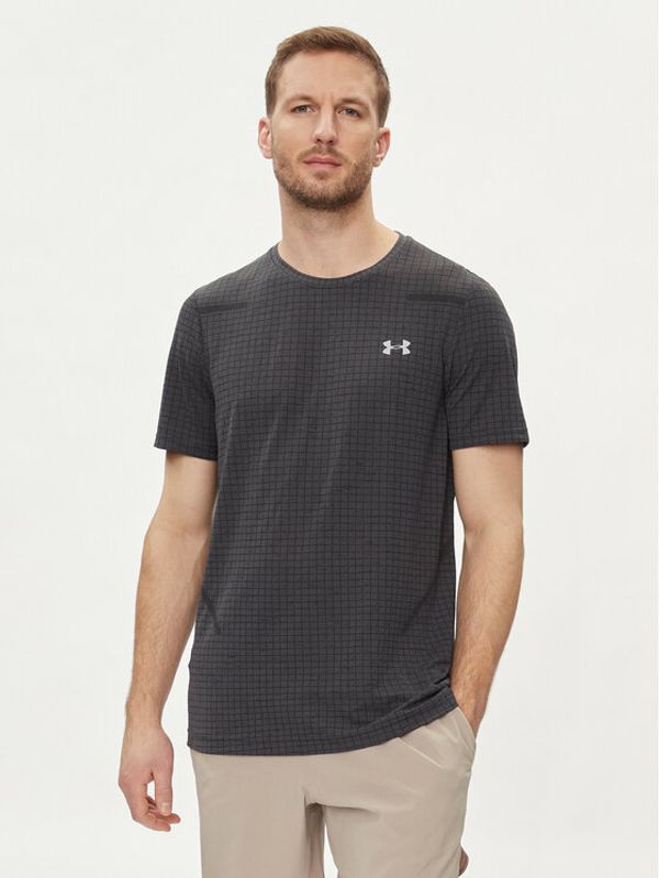 Under Armour Under Armour Športna majica Ua Seamless Grid Ss 1376921-025 Siva Fitted Fit