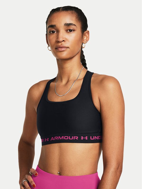 Under Armour Under Armour Špotni nedrček Crossback Mid Bra 1361034-004 Črna Compression Fit