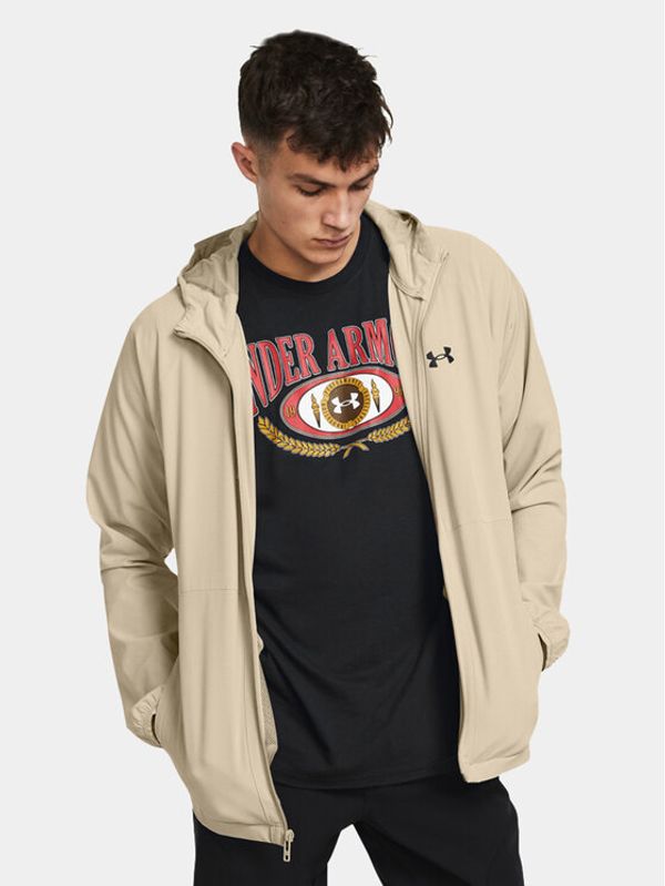 Under Armour Under Armour Vetrovka Ua Stretch Woven Windbreaker 1377171-289 Khaki Fitted Fit