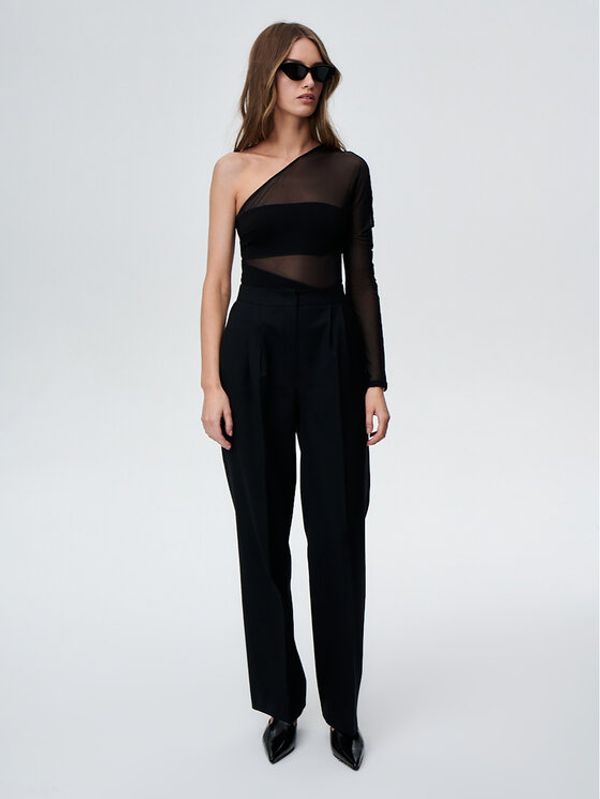 Undress Code Undress Code Hlače iz tkanine Dolce 602 Črna Relaxed Fit