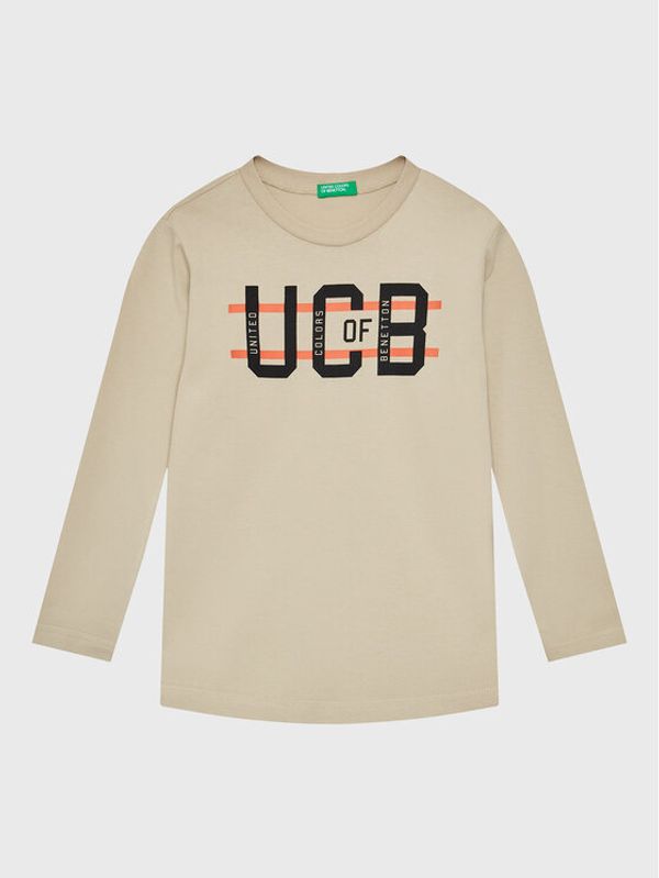 United Colors Of Benetton United Colors Of Benetton Bluza 3I1XC105U Bež Regular Fit