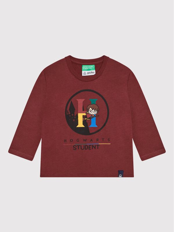 United Colors Of Benetton United Colors Of Benetton Bluza HARRY POTTER 3VR5G100A Bordo rdeča Regular Fit