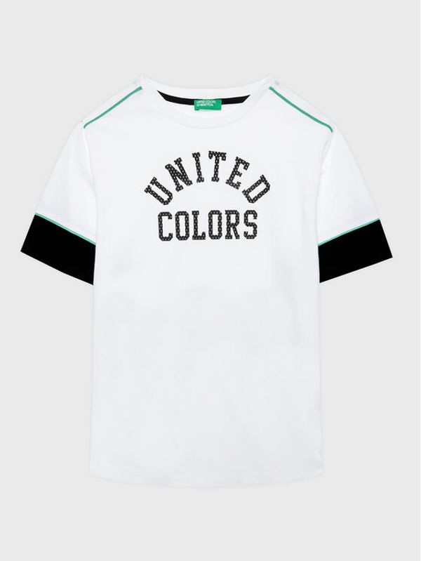 United Colors Of Benetton United Colors Of Benetton Majica 3096C10A9 Bela Regular Fit