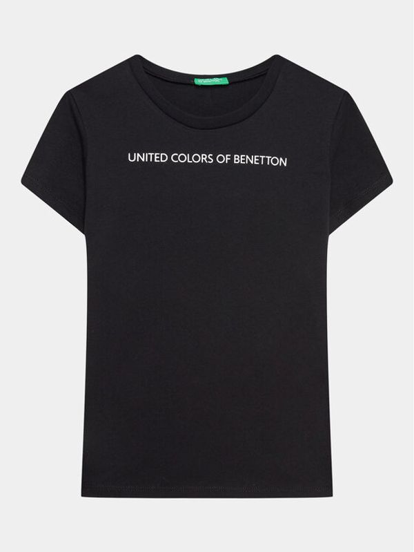 United Colors Of Benetton United Colors Of Benetton Majica 3096C10D2 Črna Regular Fit