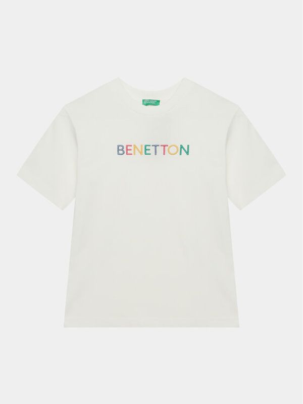 United Colors Of Benetton United Colors Of Benetton Majica 3BL0C10DY Bela Regular Fit