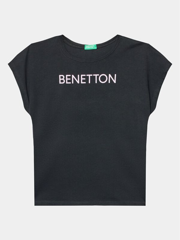 United Colors Of Benetton United Colors Of Benetton Majica 3I1XC10C0 Črna Regular Fit