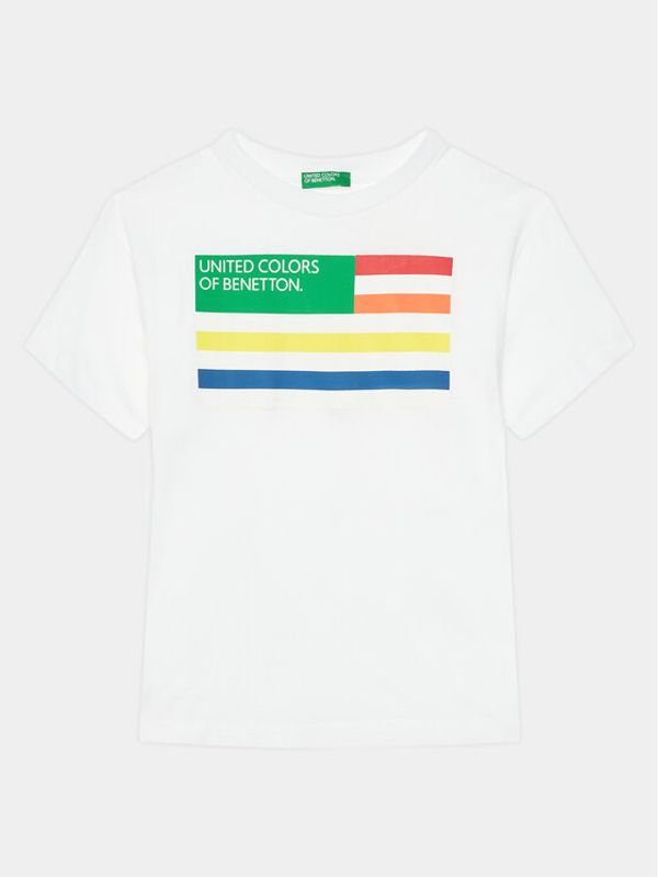 United Colors Of Benetton United Colors Of Benetton Majica 3I1XC10H3 Bela Regular Fit
