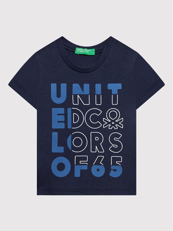 United Colors Of Benetton United Colors Of Benetton Majica 3I1XG100G Mornarsko modra Regular Fit