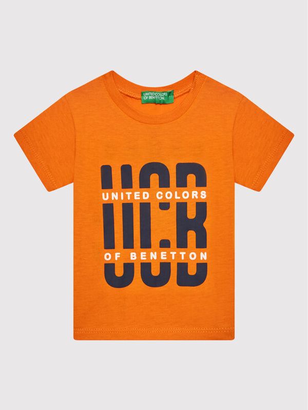 United Colors Of Benetton United Colors Of Benetton Majica 3I1XG100G Oranžna Regular Fit