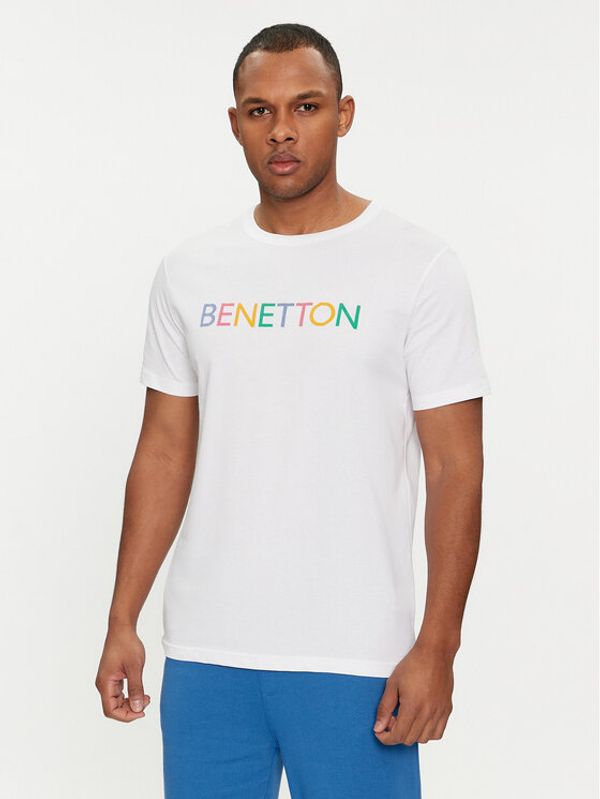 United Colors Of Benetton United Colors Of Benetton Majica 3I1XU100A Bela Regular Fit