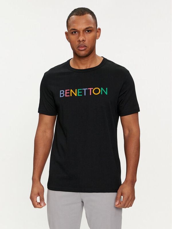 United Colors Of Benetton United Colors Of Benetton Majica 3I1XU100A Črna Regular Fit