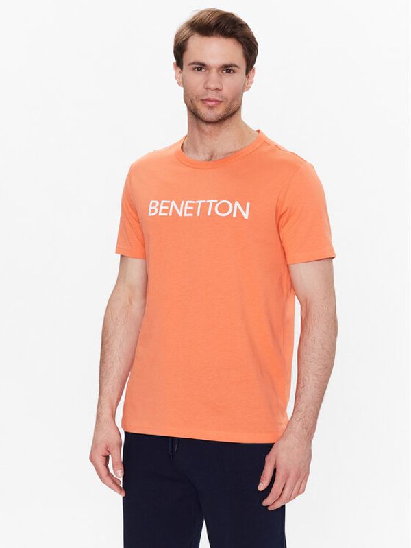 United Colors Of Benetton United Colors Of Benetton Majica 3I1XU100A Oranžna Regular Fit