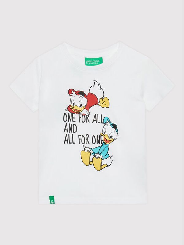 United Colors Of Benetton United Colors Of Benetton Majica DISNEY 3096G103J Bela Regular Fit