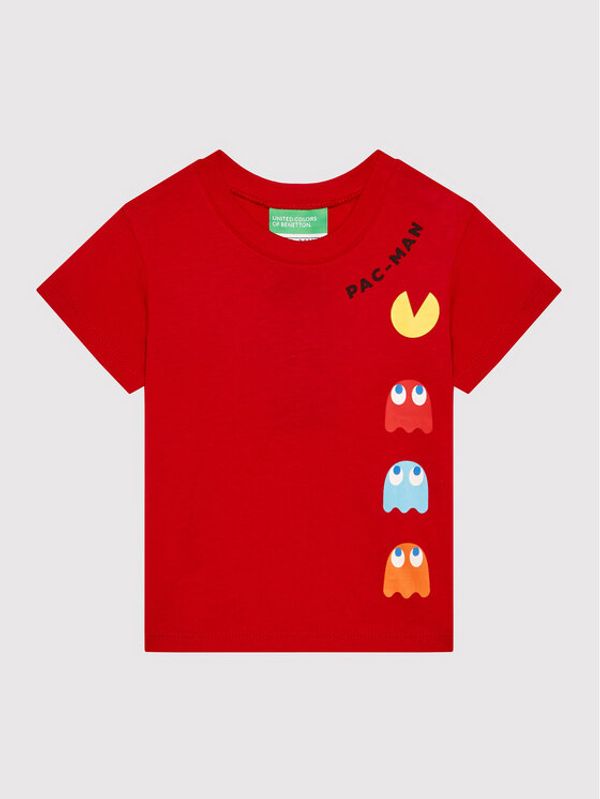 United Colors Of Benetton United Colors Of Benetton Majica PAC-MAN 3096G102F Rdeča Regular Fit