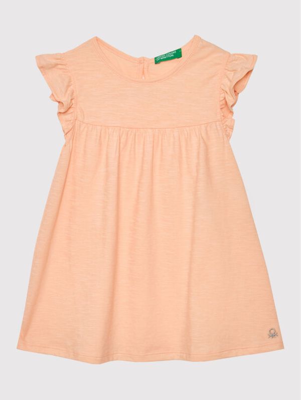 United Colors Of Benetton United Colors Of Benetton Poletna obleka 3Z7QGV002 Oranžna Regular Fit