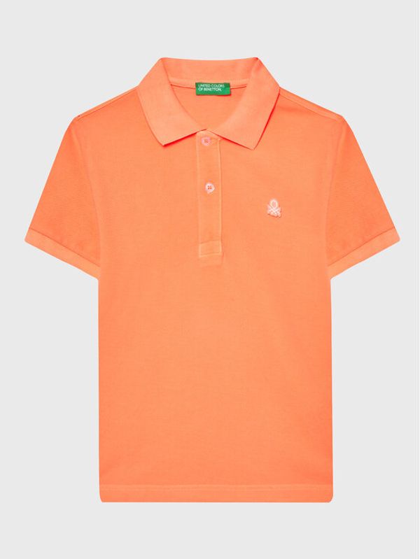 United Colors Of Benetton United Colors Of Benetton Polo majica 3089G300D Oranžna Slim Fit
