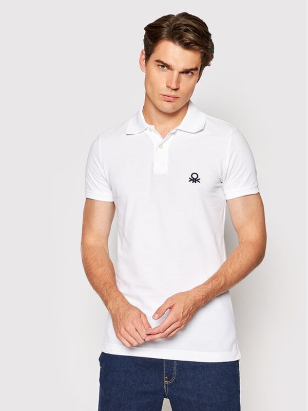 United Colors Of Benetton United Colors Of Benetton Polo majica 3089J3178 Bela Slim Fit