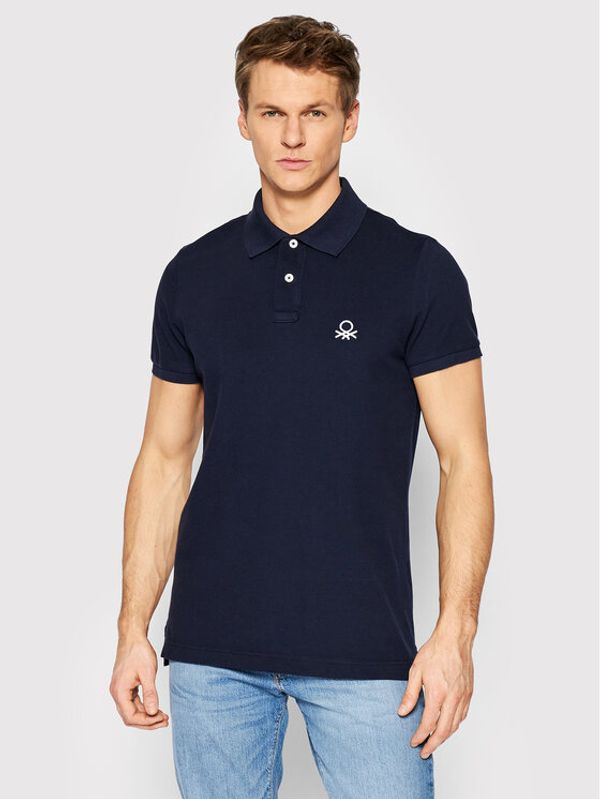 United Colors Of Benetton United Colors Of Benetton Polo majica 3089J3178 Mornarsko modra Slim Fit