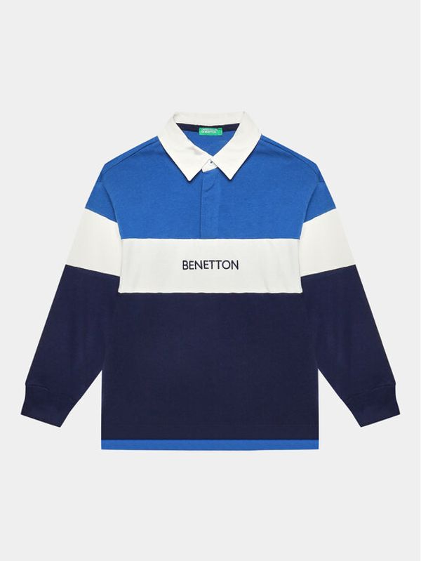 United Colors Of Benetton United Colors Of Benetton Polo majica 32HJC300Y Modra Regular Fit