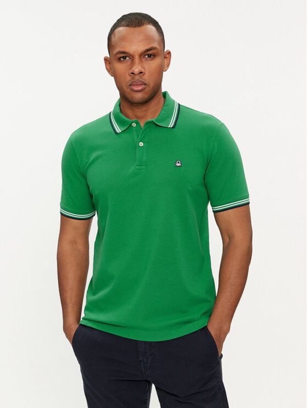 United Colors Of Benetton United Colors Of Benetton Polo majica 3WG9J3181 Zelena Regular Fit