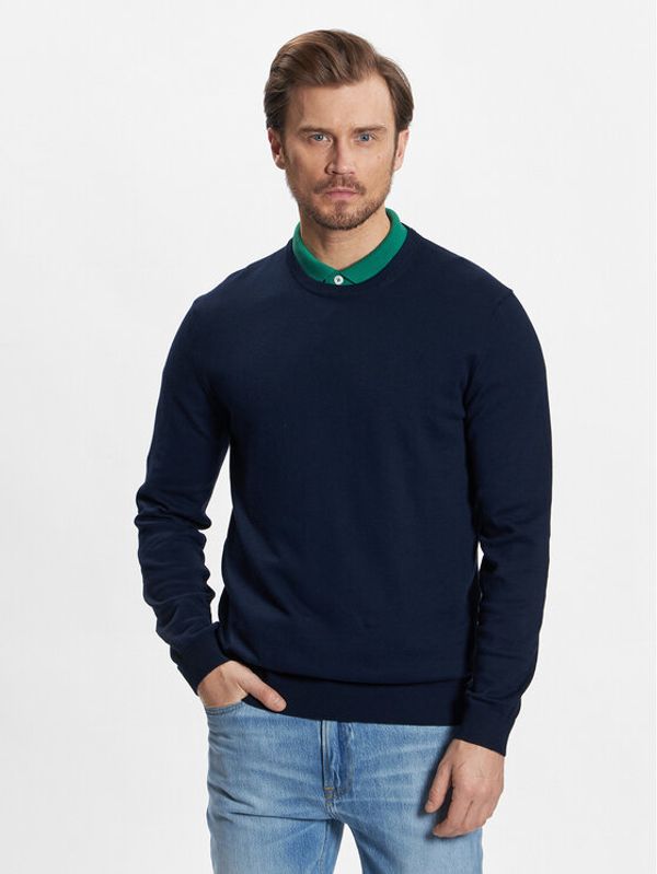 United Colors Of Benetton United Colors Of Benetton Pulover 1098U1I76 Mornarsko modra Regular Fit