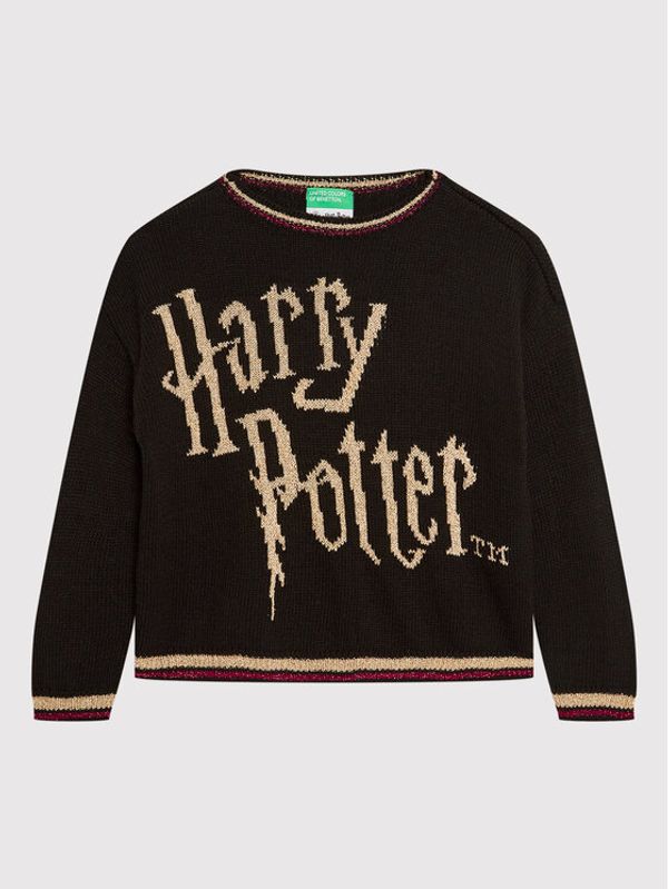 United Colors Of Benetton United Colors Of Benetton Pulover HARRY POTTER 1176Q100G Črna Regular Fit