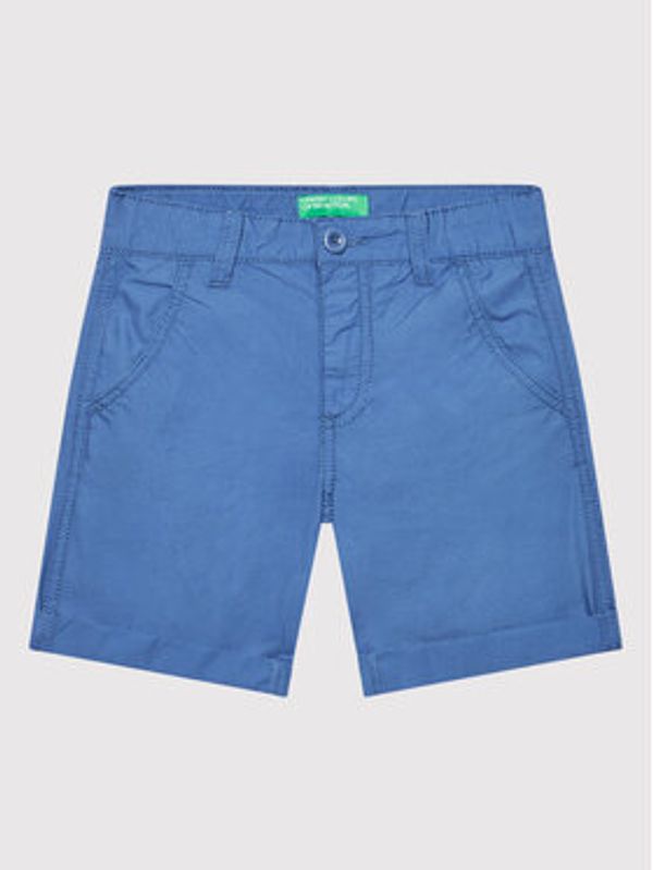 United Colors Of Benetton United Colors Of Benetton Kratke hlače iz tkanine 4AC759270 Modra Regular Fit