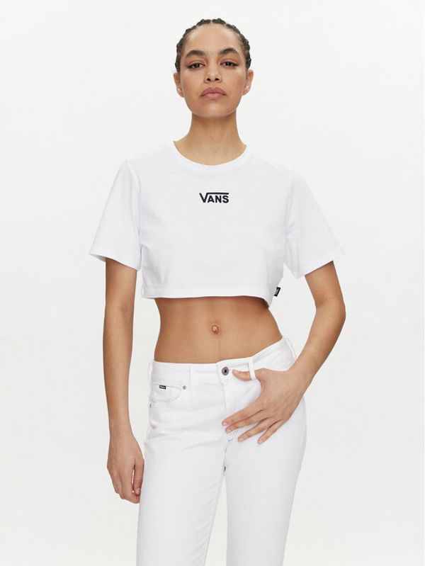 Vans Vans Majica Flying V Crew Crop Ii VN000GFF Bela Regular Fit