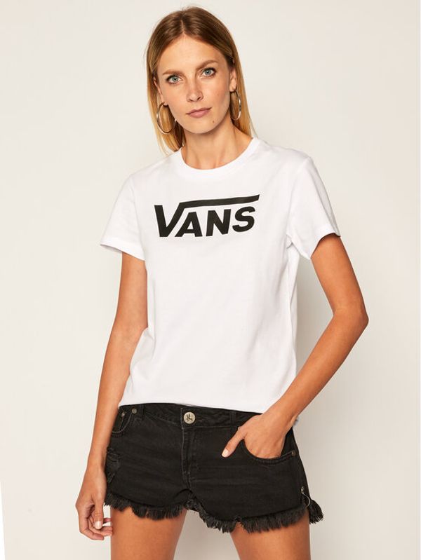 Vans Vans Majica Wm Flying V Crew Tee VN0A3UP4 Bela Regular Fit