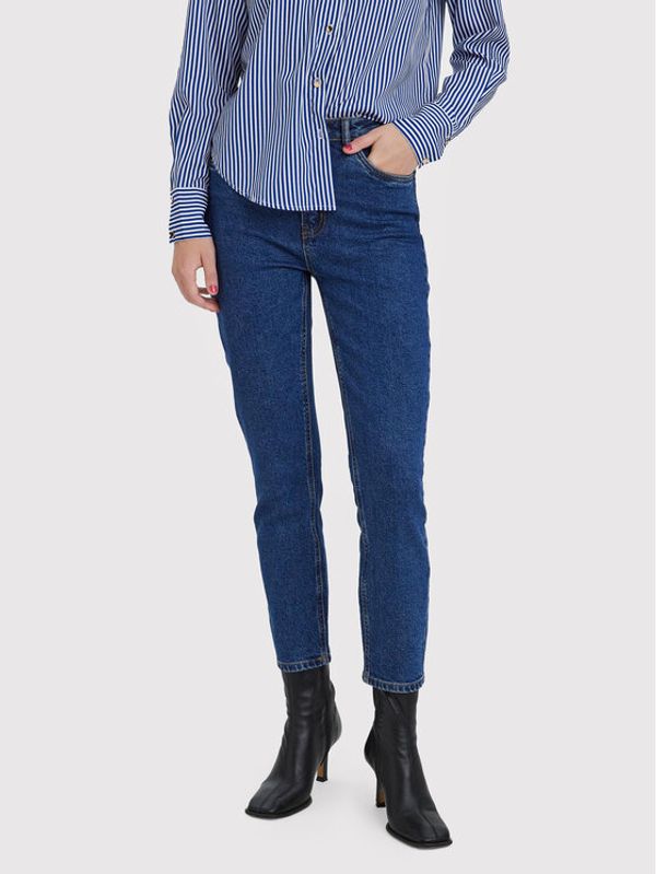 Vero Moda Vero Moda Jeans hlače Brenda 10268434 Mornarsko modra Straight Fit