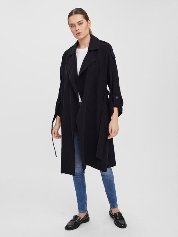 Vero Moda Vero Moda Trenčkot Bella 10252979 Črna Relaxed Fit