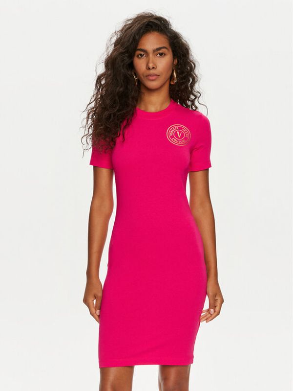 Versace Jeans Couture Versace Jeans Couture Vsakodnevna obleka 76HAOT02 Roza Slim Fit