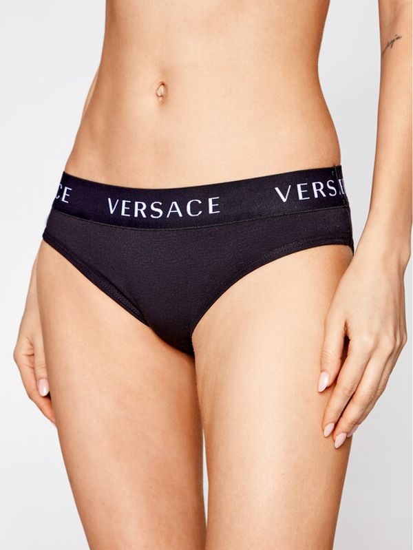 Versace Versace Klasične spodnje hlačke Logo AUD04071 Črna