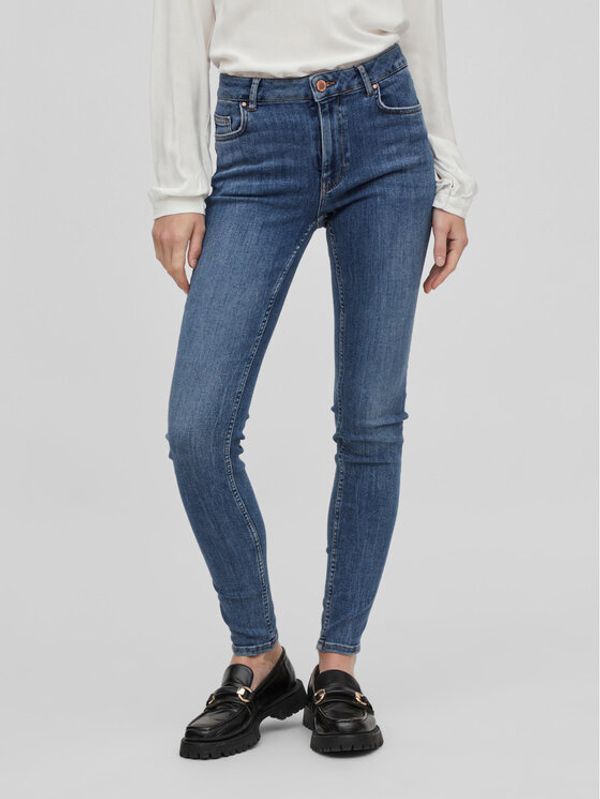 Vila Vila Jeans hlače Sarah 14082132 Mornarsko modra Skinny Fit