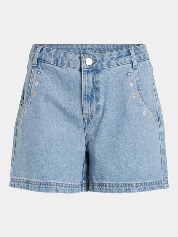 Vila Vila Jeans kratke hlače Caliste 14095715 Modra Regular Fit