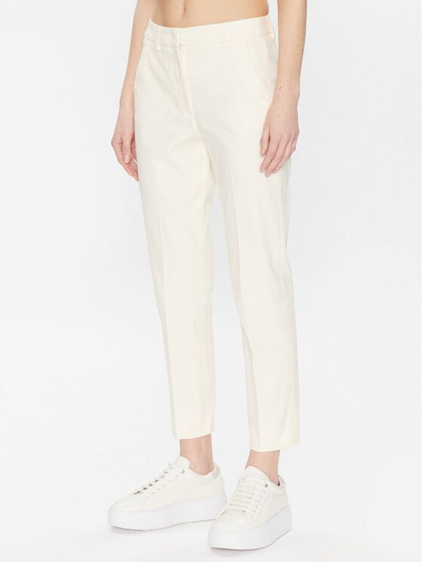 Weekend Max Mara Weekend Max Mara Chino hlače Vite 23513104 Écru Slim Fit