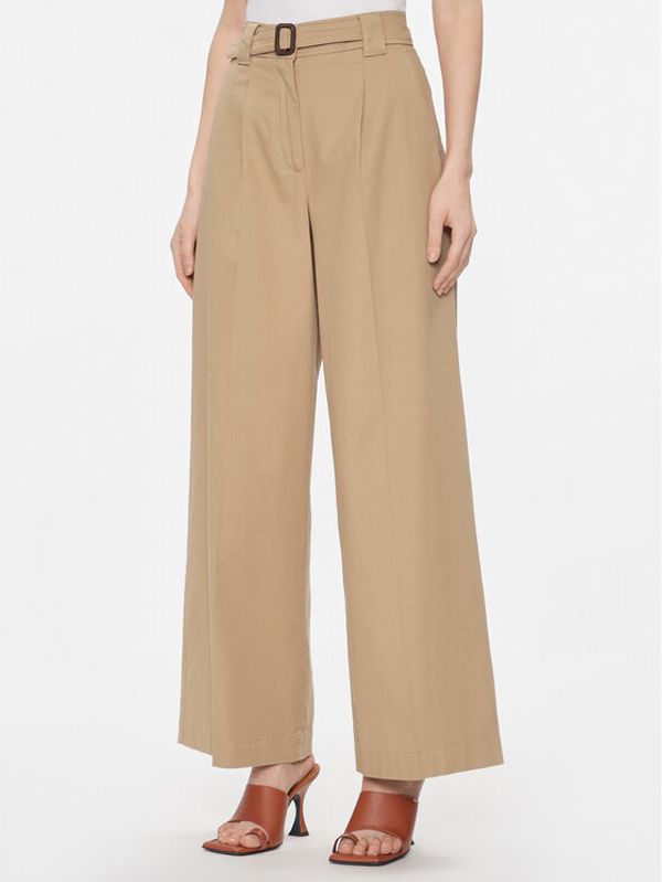 Weekend Max Mara Weekend Max Mara Hlače iz tkanine Pino 2415131121 Bež Wide Leg