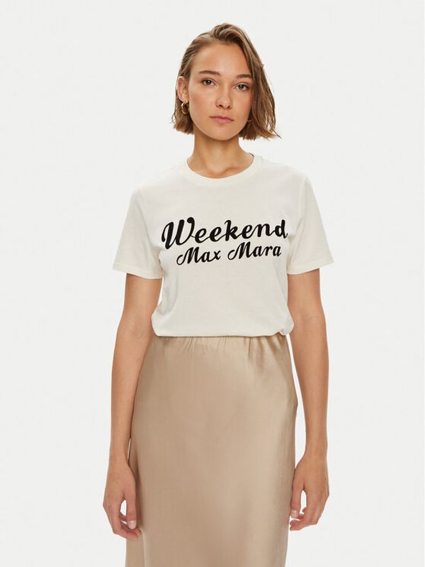 Weekend Max Mara Weekend Max Mara Majica Zirlo 2425976031600 Écru Regular Fit