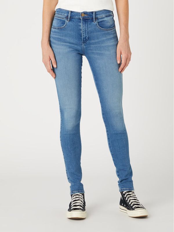 Wrangler Wrangler Jeans hlače High Skinny 630 W27HCY37O 112332394 Modra Skinny Fit