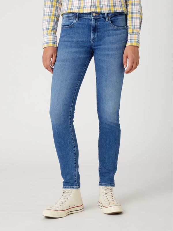 Wrangler Wrangler Jeans hlače Skinny 615 W28K4736Y 112332349 Modra Skinny Fit