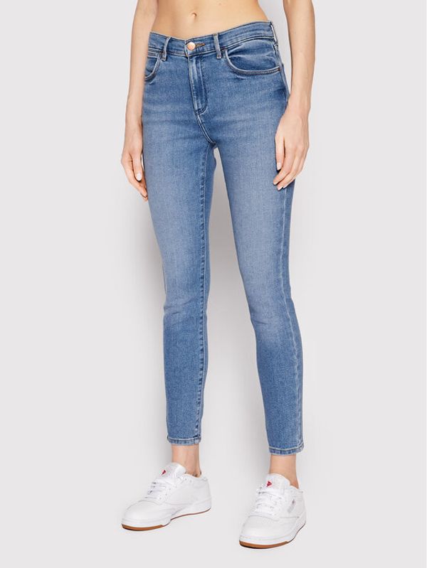 Wrangler Wrangler Jeans hlače W27H4741G 112145956 Modra Skinny Fit