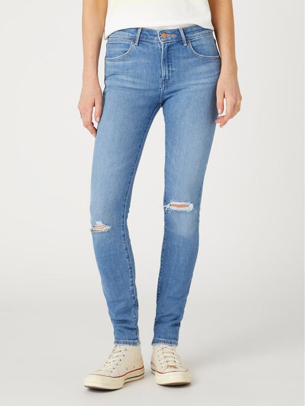 Wrangler Wrangler Jeans hlače W28KXR37T 112332352 Modra Skinny Fit